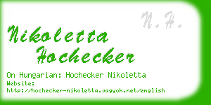 nikoletta hochecker business card